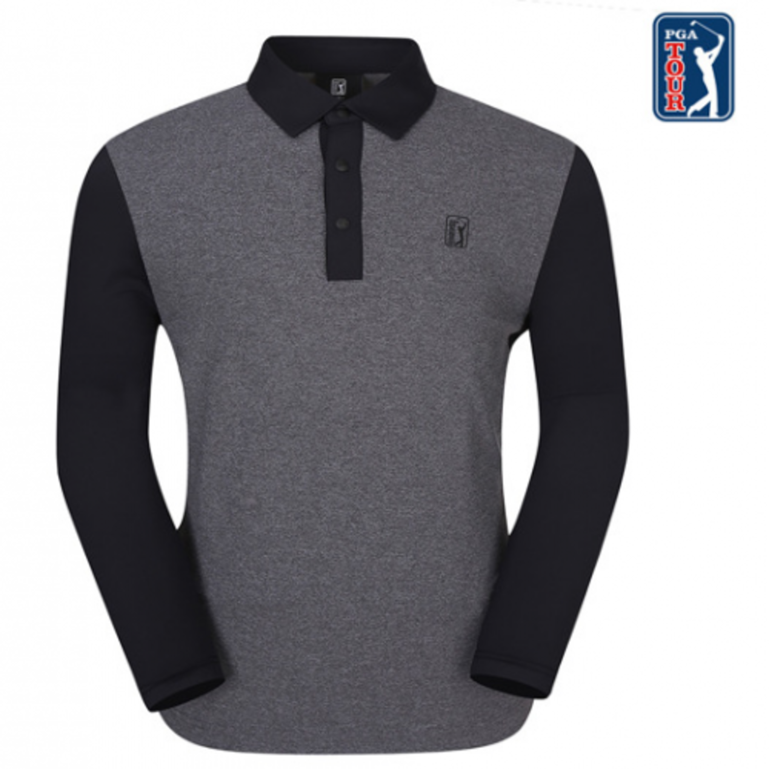 [GSH] PGA TOUR&amp;LPGA 남성 소매 배색 긴팔 티셔츠 L213TL198P