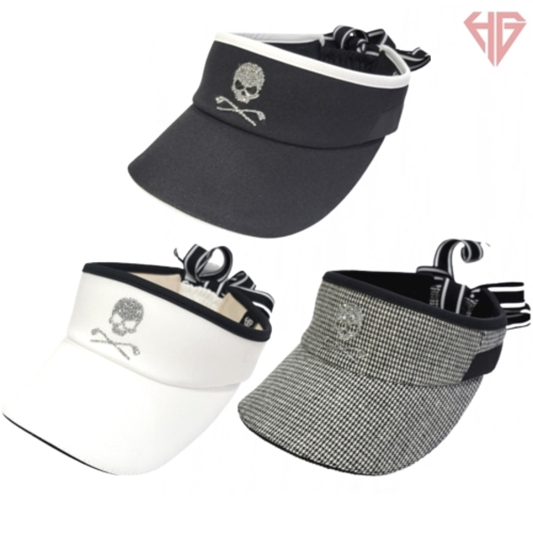 [HIP] 힙스타 여성 골프 리본 보석 썬캡 모자 UV 자외선차단 넓은챙 썬바이저 HIP104