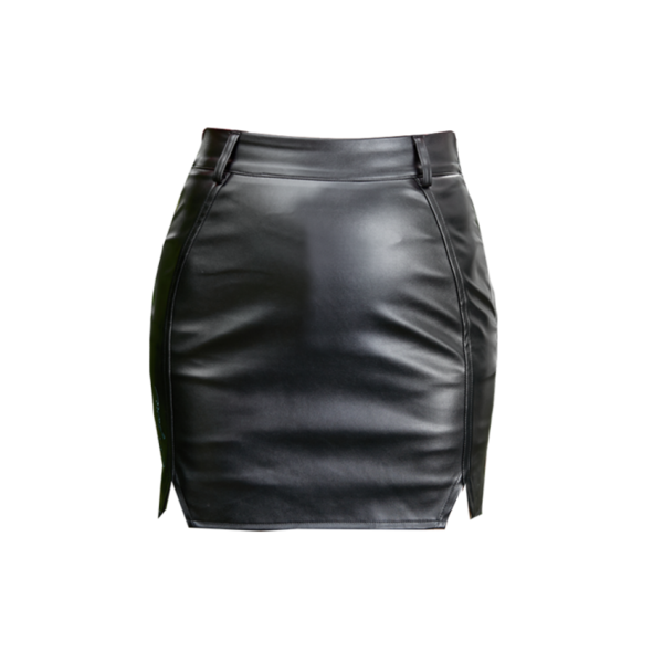 [JJA] 제이제인 레더 더블 슬릿 스커트 Leather double slit skirt (Black) J347HSK021BK