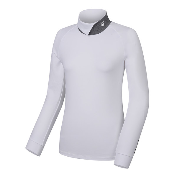 [테일러메이드]여성 넥변형 배색 하이넥 티셔츠 TWTHJ7937-100