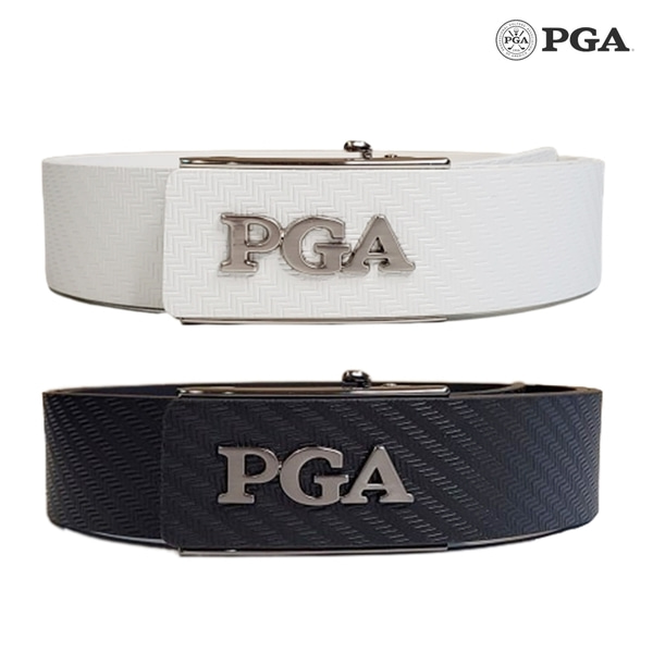 [HIK] PGA 남성 자동 벨트 이태리 수입 무광 로고 패턴 허리띠 HK014