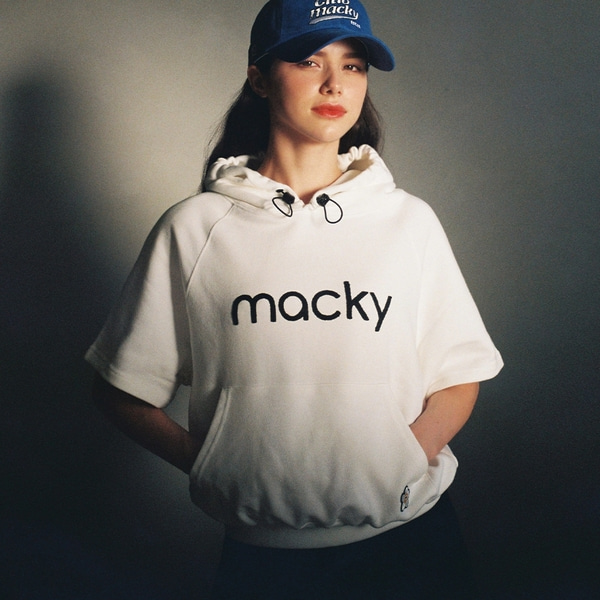 [MAC] 맥키 여성 23 하프후디 스웻셔츠 아이보리 MCFW23MTM51