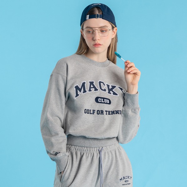 [MAC] 맥키 여성 맥키클럽 스웻셔츠 그레이 MCSS23SW05GR