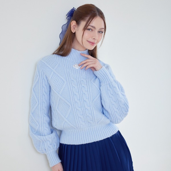 [JJA] 제이제인 벌룬 소매 스웨터 Balloon Sleeves Sweater (Blue) J486KT01BL