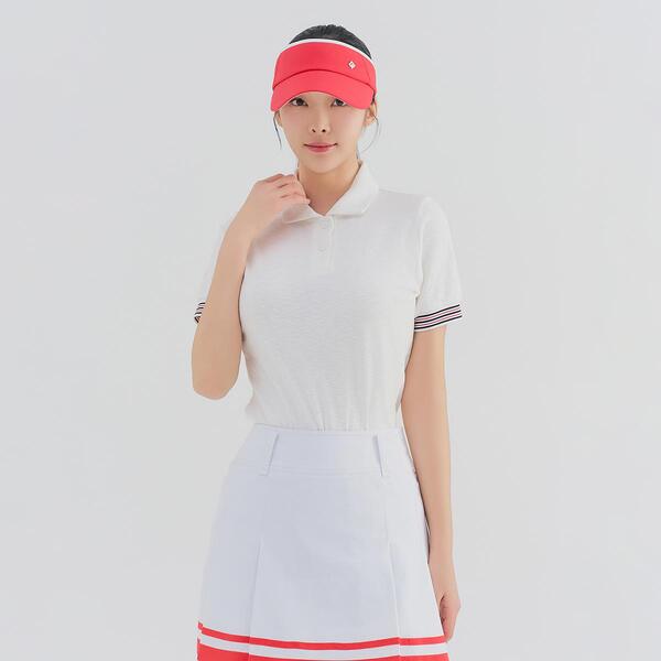 [레노마골프] 24SS 여성 소매 컬러 포인트 카라 반팔 티셔츠 RWTYN6102-101